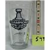 Image 2 : Molson Canadian 1997 NHL signed Steve Yzerman Detroit Red Wings glass