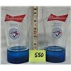 Image 1 : Pair Budweiser Toronto Blue Jays light up beer glasses