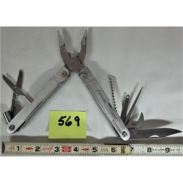 stainless steel 18 function pocket knife