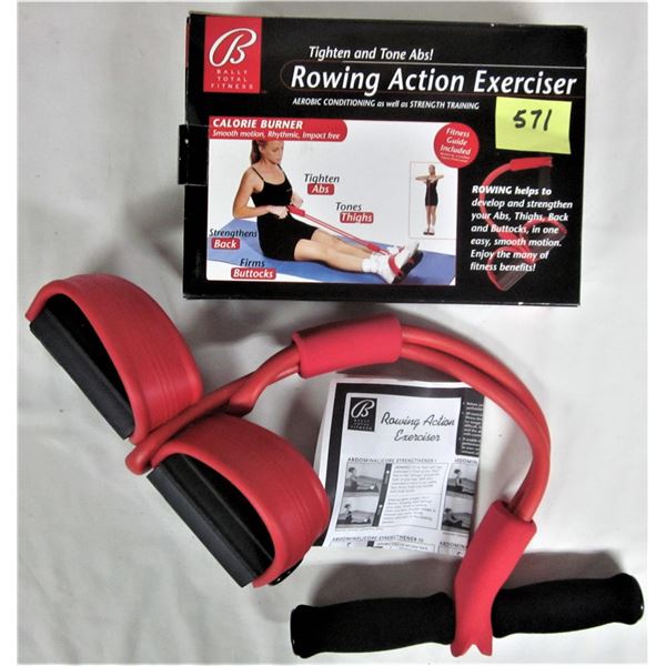 boxed bally total fitness rowing action exerciser with instructions ...