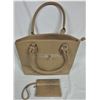 Image 2 : 16" tan leather OH ladies purse/zippered pouches & handles plus wallet