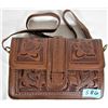Image 2 : Vintage Mexican Casa Flores tooled leather (goat) purse
