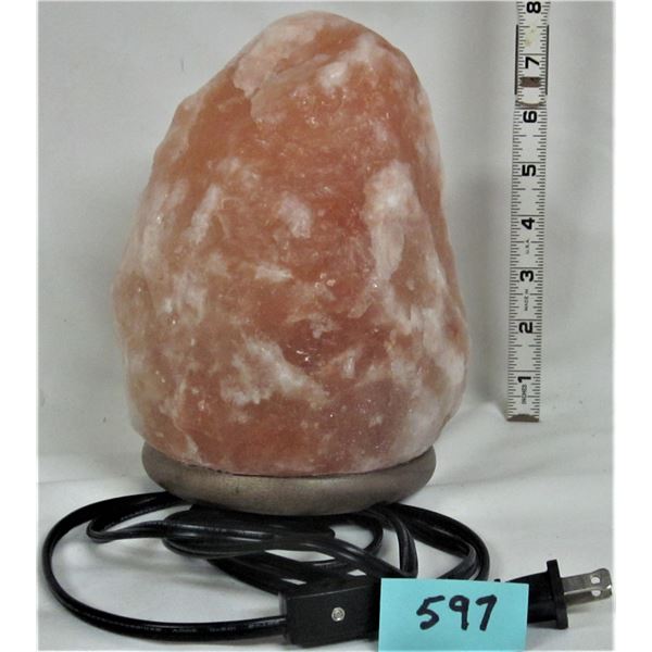 Natural Himalayan rock salt lamp healing ionizing night light