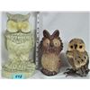Image 1 : Trio owl statue decorations