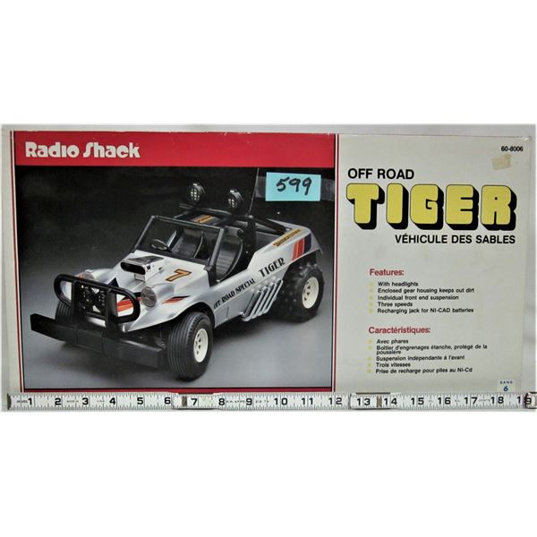 Boxed Radio Shack offroad tiger remote control vehicle