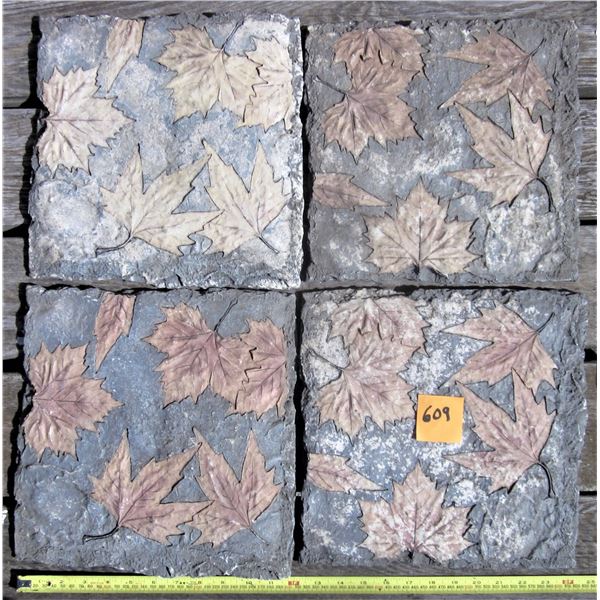 4 - 12" X 12" Autumn leaves stepping stones set
