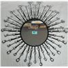 Image 1 : 24" diameter starburst wall hang mirror and assorted crystal inserts