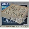 New boxed solid wood labyrinth solitary balance skill game