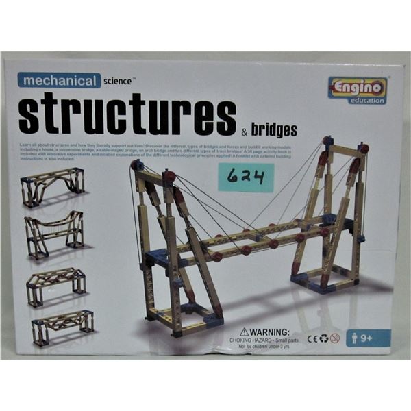 2011 Enigma educational mechanical structures & bridges kit with instruction manual