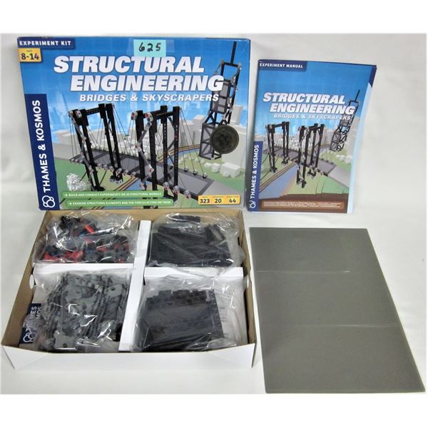 2017 Thomas & Kosmos 323 piece structural engineering bridges & skyscrapers experiment kit sealed ba