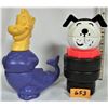 Image 1 : Fisher Price #659 stacking 'lucky' the dog & Tuppertoy stackable dragon