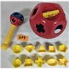 Image 1 : Vintage 1970's Tupper Toys Shape-O-Ball all 10 shapes and rare rattle