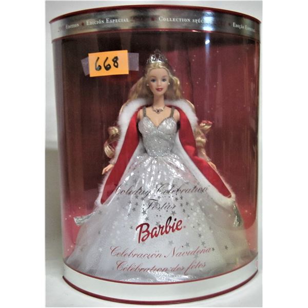 New boxed unopened 2001 special edition Happy Holidays Barbie