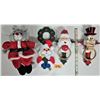 Image 1 : Christmas mouse present X2 Battery operated door knockers santa & scrooge