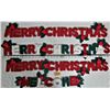 Image 1 : 4 plush 36" Merry Christmas welcome sign banners