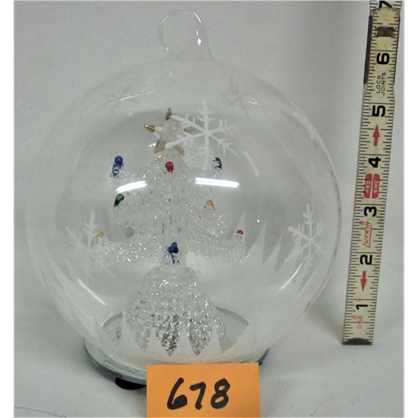 6" Xmas ball battery operated changing colors