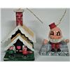 Image 3 : Set of 6 vintage wooden nursery rhyme Christmas decorations