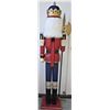 Image 4 : Rare 60" wooden festive Christmas nutcracker decoration
