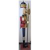 Image 5 : Rare 60" wooden festive Christmas nutcracker decoration