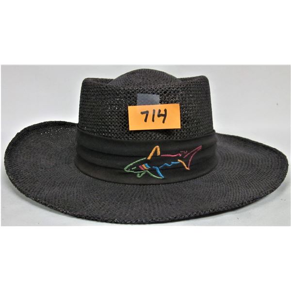 Reebok Greg 'Shark' Norman black straw hat