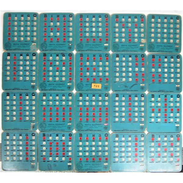 Twenty Acme novelty reusable shutter slide bingo cards