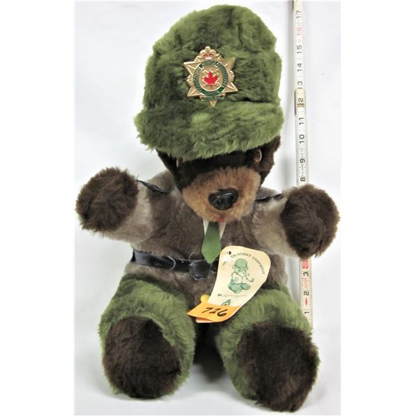 Vintage 14" plush corrections Canada Custeddy bear with tags