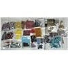 Image 2 : Large assorted beading supplies, scrap leather & assorted beads