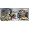 Image 3 : Large assorted beading supplies, scrap leather & assorted beads