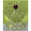Image 2 : miniature crystal Swarovski 1" heart with small red heart inset