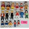 Image 2 : Vintage Playmobil 17 mini figures 'klicky' house, furniture, car and accessories
