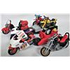 Image 3 : Vintage Playmobil klicky 7 mini figures Motorcycles, trailer, Jeep, car and asorted accessories