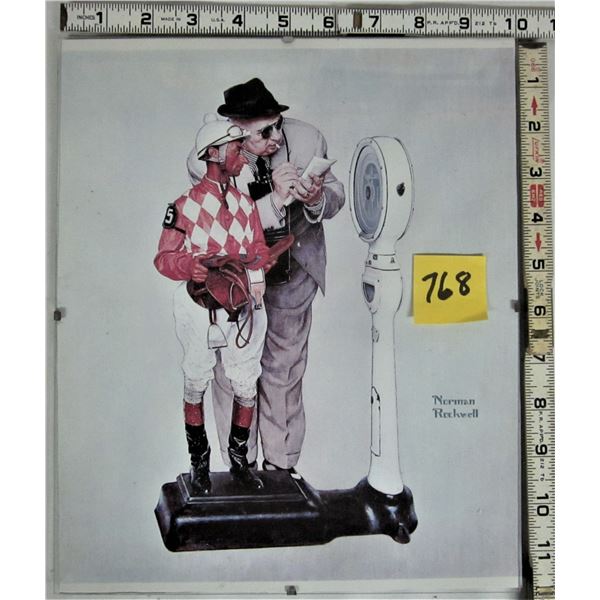 12" X 10" glass framed Norman Rockwell print