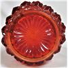Image 4 : 23" tall orange/red diamond design bittersweet slung glass vase - rare, vintage