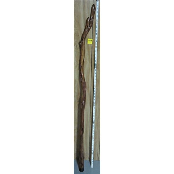 58" diamond willow walking stick