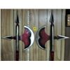 Image 2 : Pair of vintage 78" reproduced decorative Medieval 12" curved blades 'Halbards'