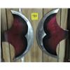 Image 3 : Pair of vintage 78" reproduced decorative Medieval 12" curved blades 'Halbards'