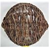 Image 3 : Handmade woven willow 11" basket with carry handle