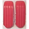 Image 2 : Vintage 1975 K-tel red plastic snow skates and bindings