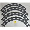 Image 1 : 16 piece dark gray Duplo Lego curved train track sections
