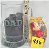 Image 1 : 5.5" glass KFC beer mug 'dad' Fathers day special & vintage chipmunks Theodore 1996 new