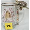 Image 1 : Vintage glass ring for drink novelty beer mug/ringing bell