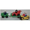 Image 1 : 1980's Fisher Price #347 Little People Indy Racer & #634 Little People motorcycle play set