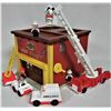 Image 2 : 1980's Vintage Fisher Price #928 Little People Fire Station playset with extras