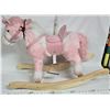 Image 2 : Girls pink & white Palamino ricking horse 22" L X 16" H