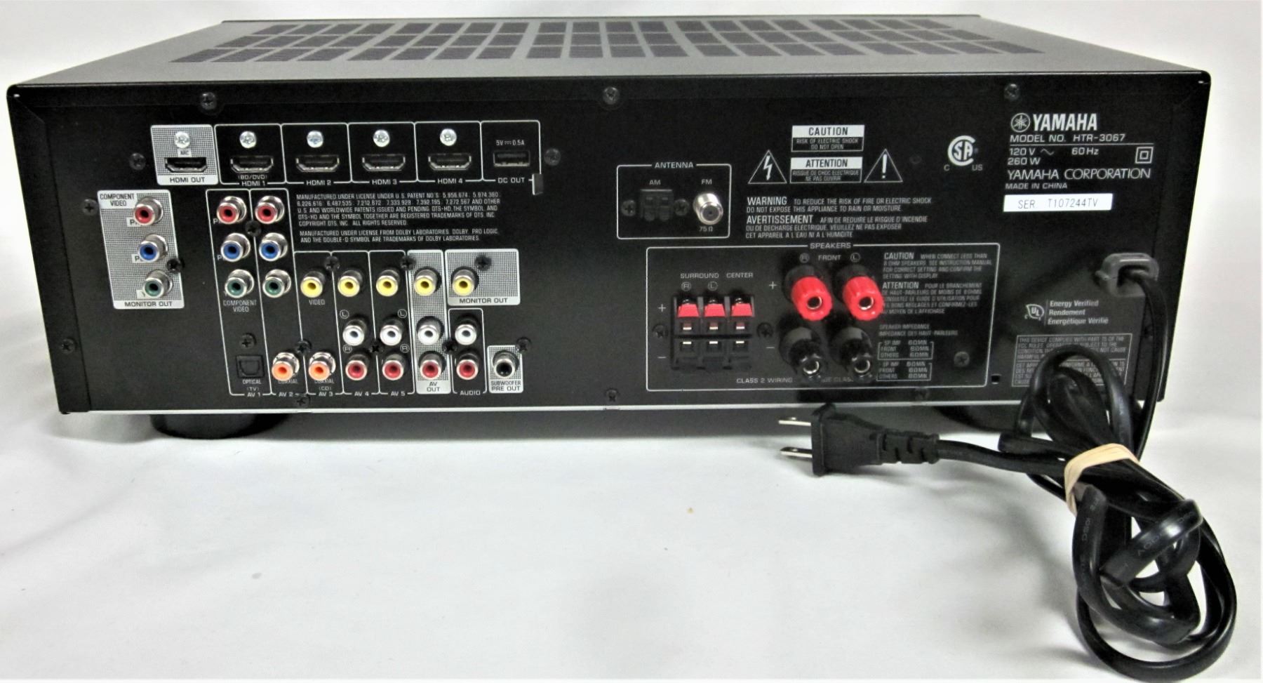 Yamaha HTR3067 AV Receiver Schmalz Auctions