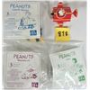 Image 1 : Set of all 4 1989 McDonalds Peanuts happy meal toys - Charlie Brown, Lucy, Woodstock, Snoopy 3 are s