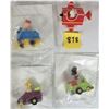 Image 2 : Set of all 4 1989 McDonalds Peanuts happy meal toys - Charlie Brown, Lucy, Woodstock, Snoopy 3 are s