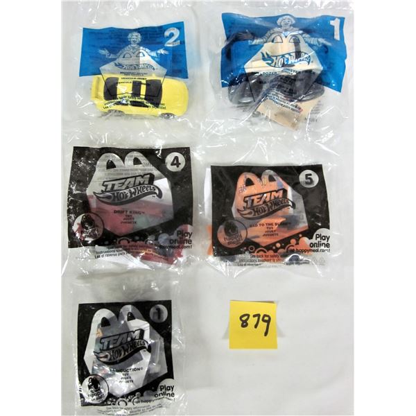 5 New McDonalds HOT WHEELS 2 - 2001 3 - 2013