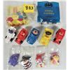Image 1 : Lot McDonalds Happy Meal toys 4 new zipper pulls, five 1998 racers, two 1991 Batman (batmobile & pen