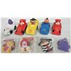 Image 2 : Lot McDonalds Happy Meal toys 4 new zipper pulls, five 1998 racers, two 1991 Batman (batmobile & pen